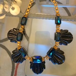 J. Crew Blue & Black statement necklace